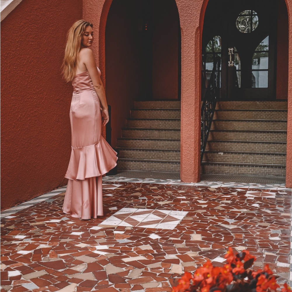 Pink Ruffle Salsa Style Dress - Picture 2 of 7